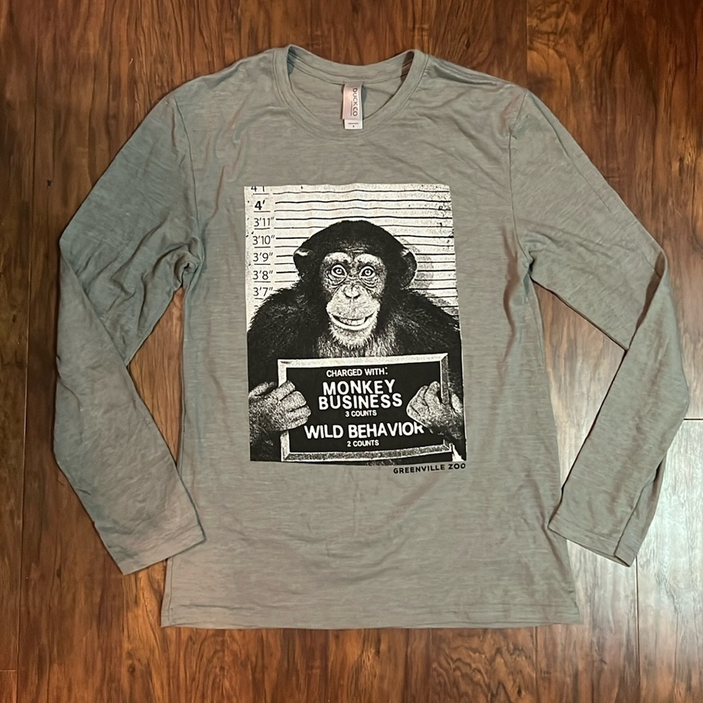 Long Sleeve Monkey Shirt - Greenville Zoo
